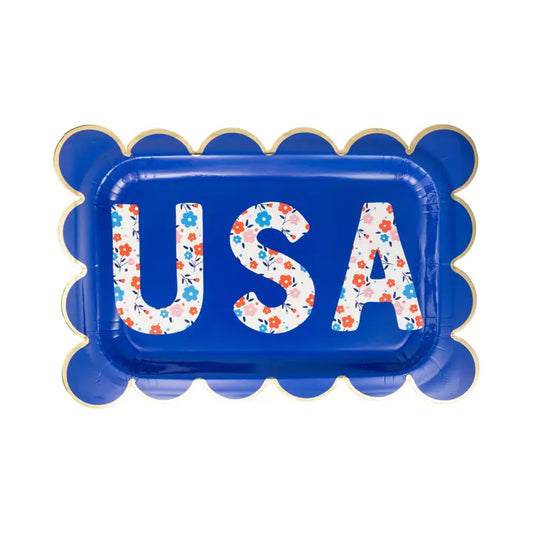 Scalloped Plates - Floral USA