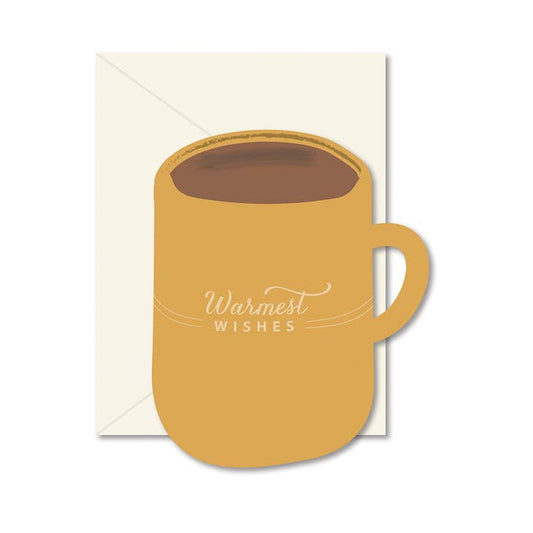 Warmest Wishes Coffee Mug Flat Greeting Card