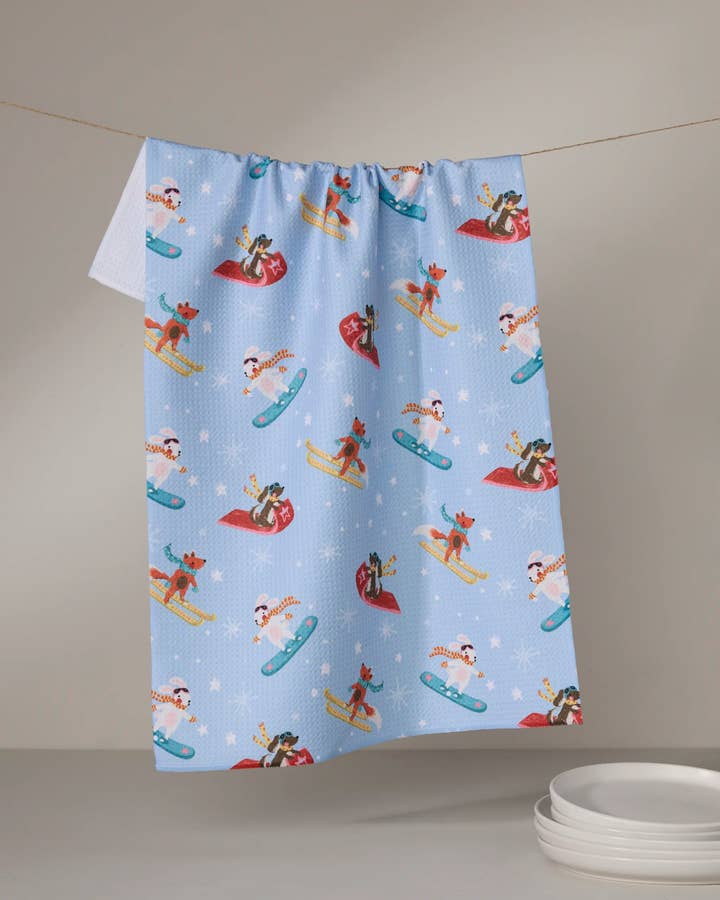Winter Friends Tea Towel