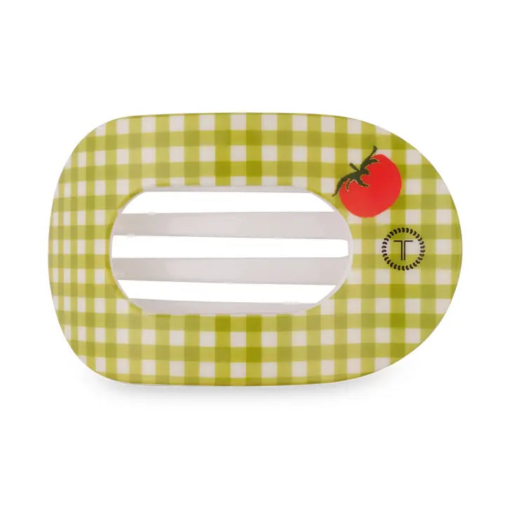 Small Flat Round Hair Clip - Locally Grown Tomato