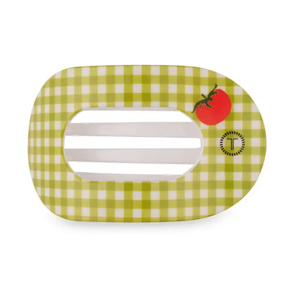 Small Flat Round Hair Clip - Locally Grown Tomato