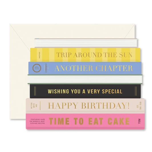 Birthday Books Die-Cut Folded Card