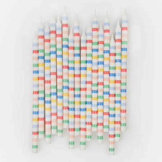 Party Candles - Multi Stripe