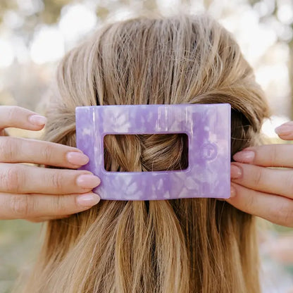 Large Flat Rectangle Hair Clip - Lavender Mist