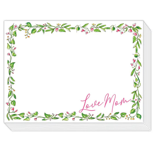 Mini Slab Pad - Pretty Floral Border Love Mom