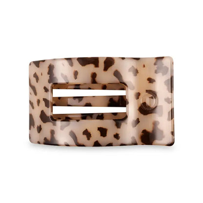 Medium Flat Rectangle Hair Clip - Blonde Tortoise