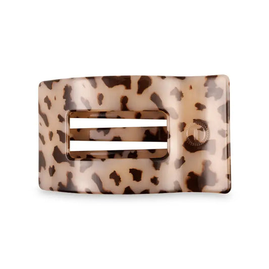 Medium Flat Rectangle Hair Clip - Blonde Tortoise