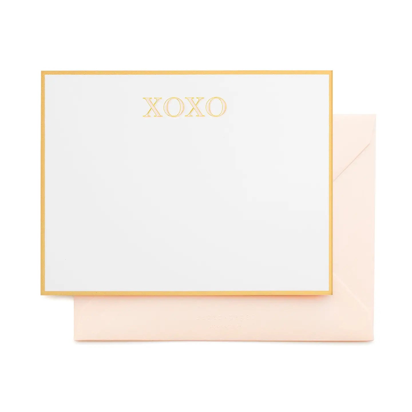 Note Set - Letterpress Pink XOXO