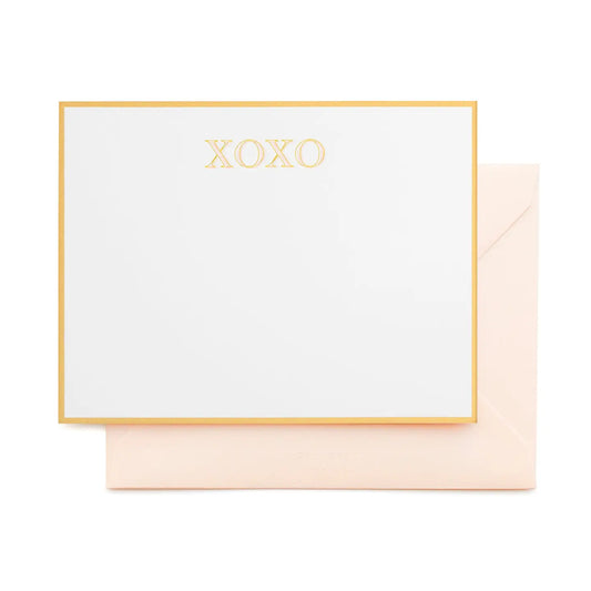 Note Set - Letterpress Pink XOXO