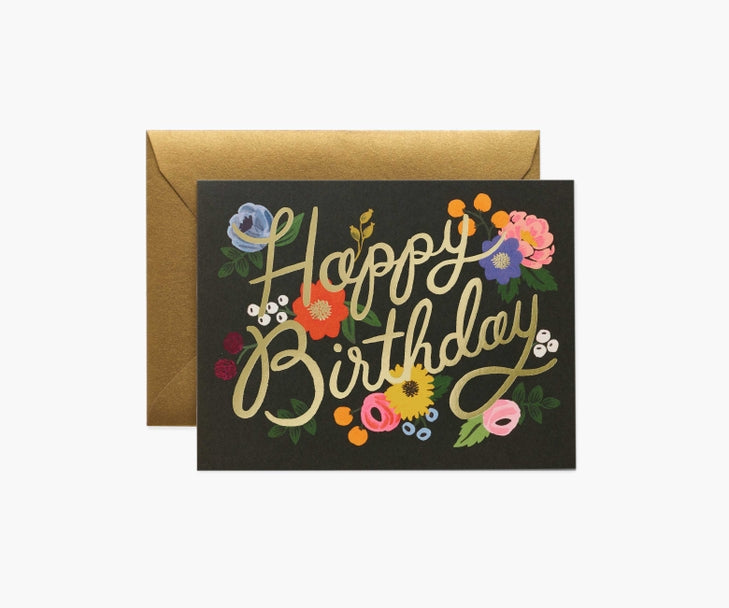 Boxed Set of 8 - Vintage Blossoms Birthday Cards