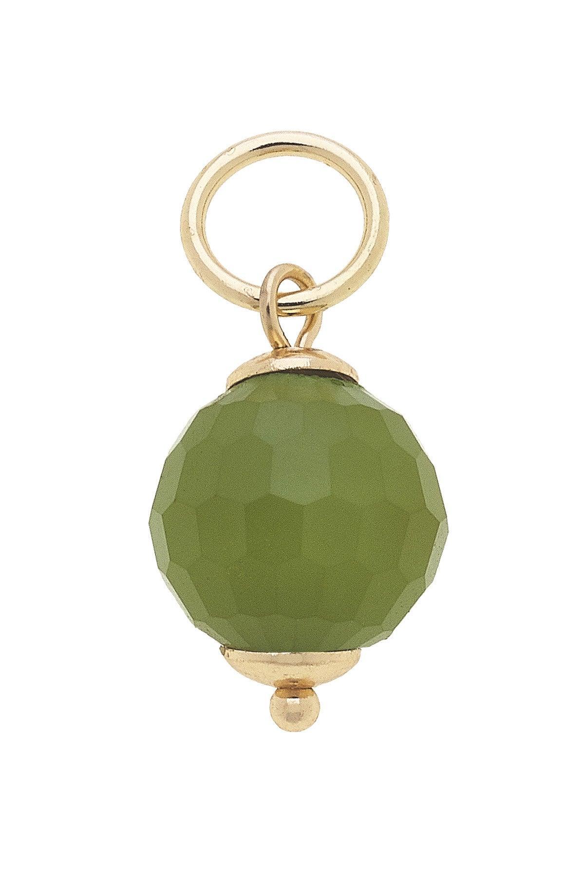 Charm - Resin Bead Lime Green