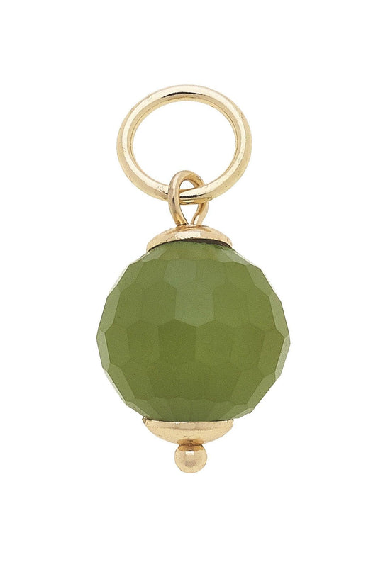 Charm - Resin Bead Lime Green