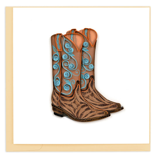 Quilled Card - Cowboy Boots