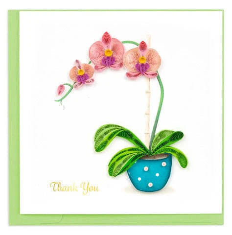 Quilled Card - Thank You Potted Orchid