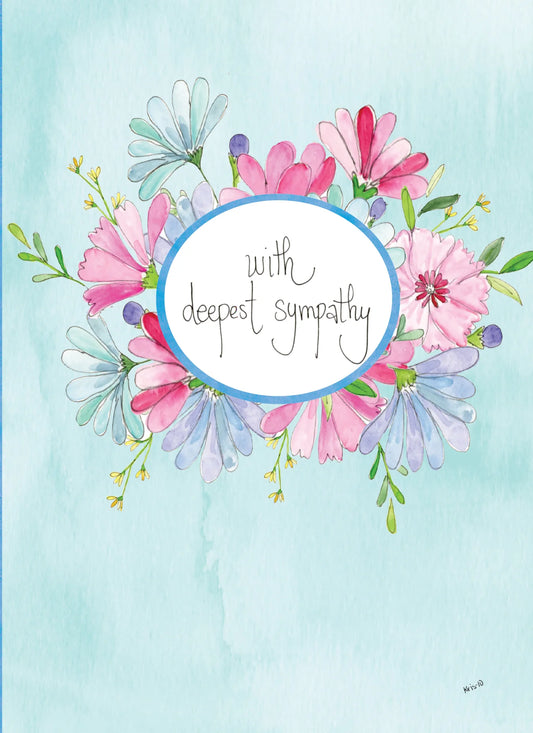 Greeting Card - With Deepest Sympathy Floral