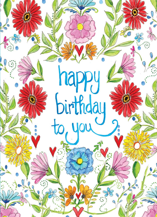 Greeting Card - Birthday Fiesta Floral