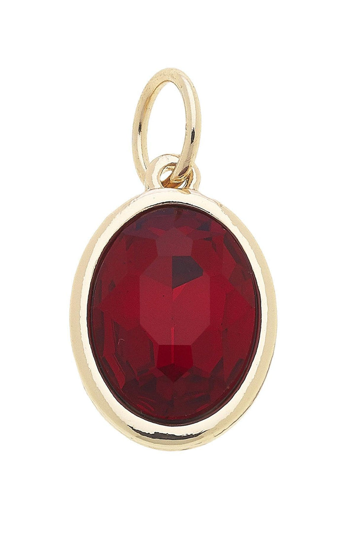 Birthstone Charm - January Garnet