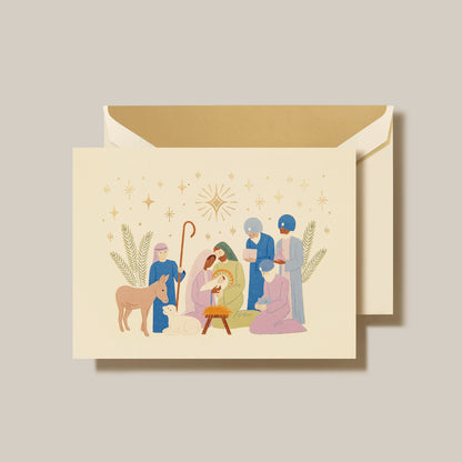 Engraved Holiday Cards - Nativity