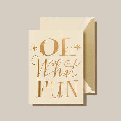Foil Embossed Holiday Cards - Oh What Fun