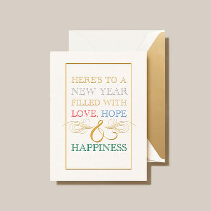 Engraved Holiday Cards - New Year's Wishes