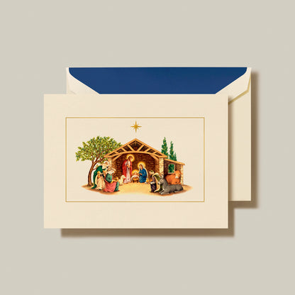 Engraved Holiday Cards - Away In A Manger