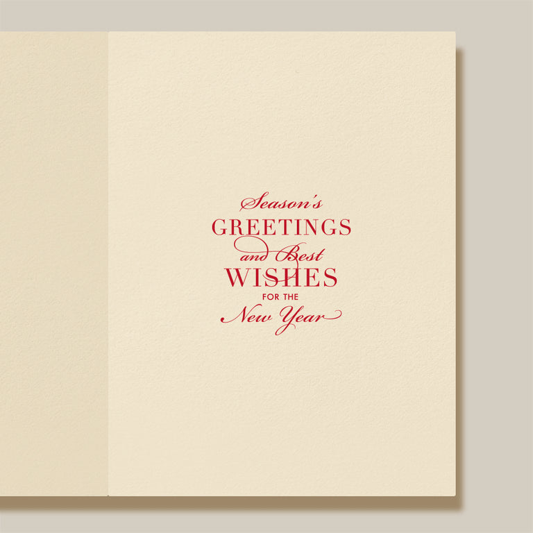 Engraved Holiday Cards - Festive Berry Pinecones