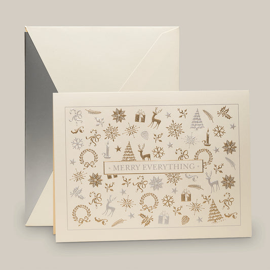 Engraved Holiday Cards - Folk Pattern Holiday