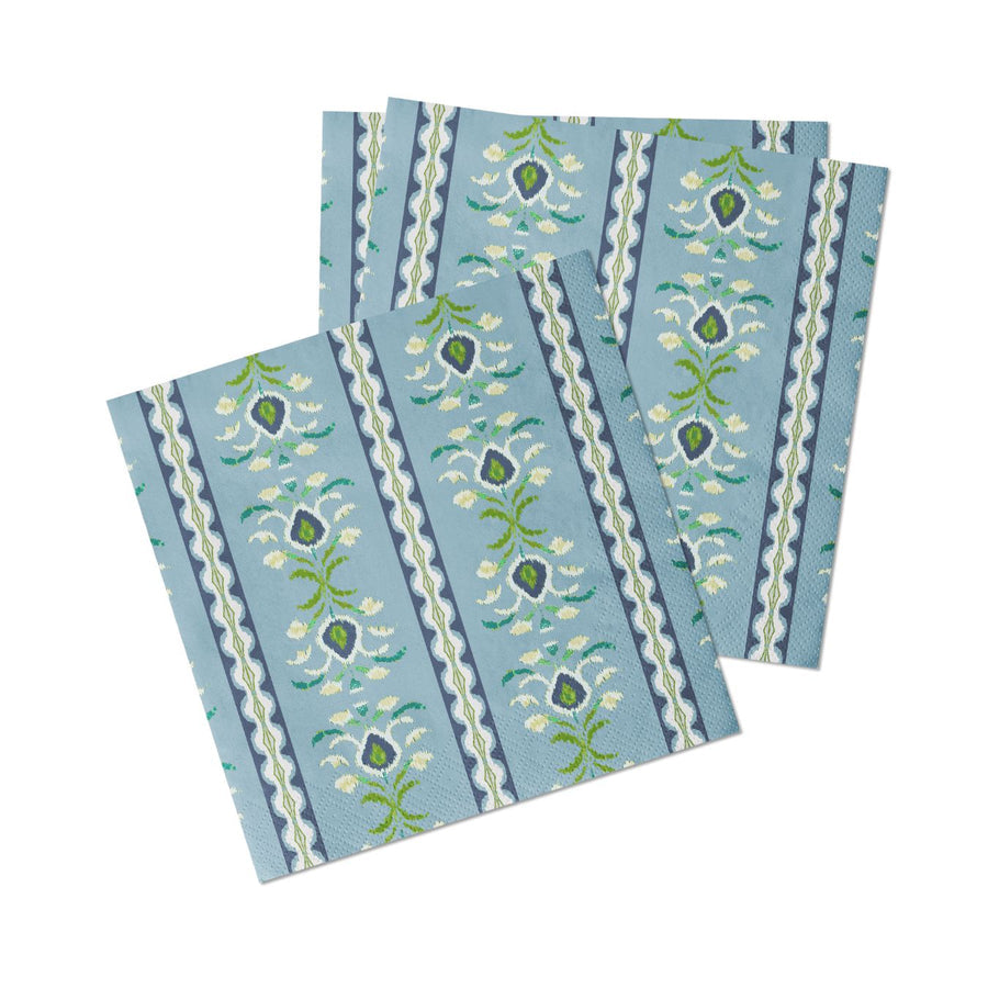 Cocktail Napkins - Rosemary Stripe French Blue