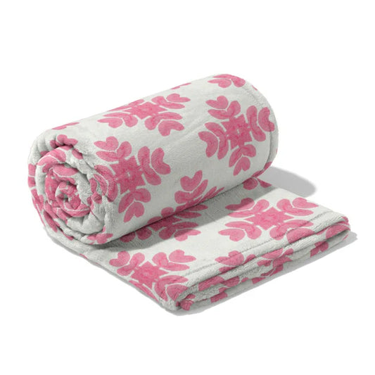 Fleece Blanket - Brushstrokes Pink