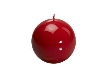 Meloria Ball Candle -Red - 4 3/4"