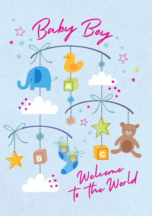 Greeting Card - Welcome Baby Boy