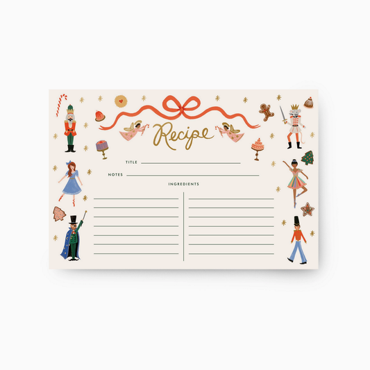 Recipe Cards Pack of 12 - Nutcracker