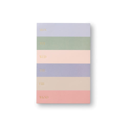 Notepad - Muted Color Block Weekly Memo