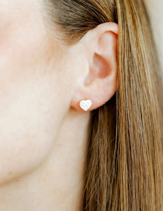 Screwback Stud Earrings - Volleyball