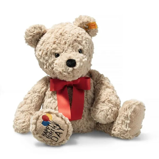 Jimmy Teddy Bear with Bow - “Happy Birthday”