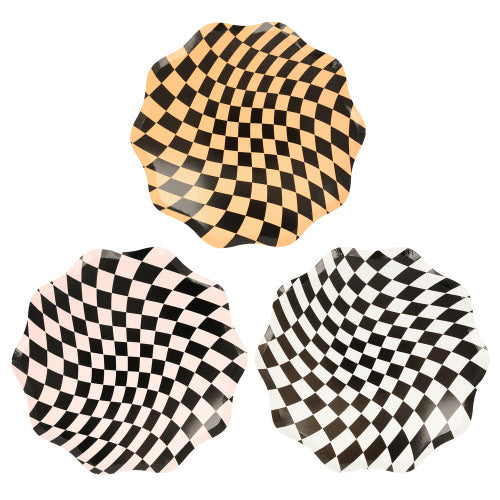 Halloween Checker Dinner Plates