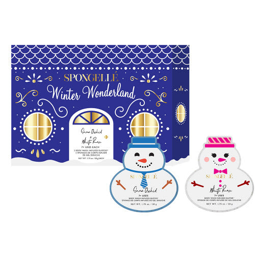 Holiday Snowman Gift Set - Winter Wonderland (Snow Orchid & Winter Rose)