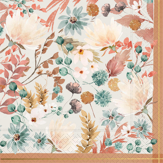 Luncheon Napkin - Boho Autumn Floral