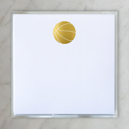 Notepad - Gold Foil Basketball - Paddie