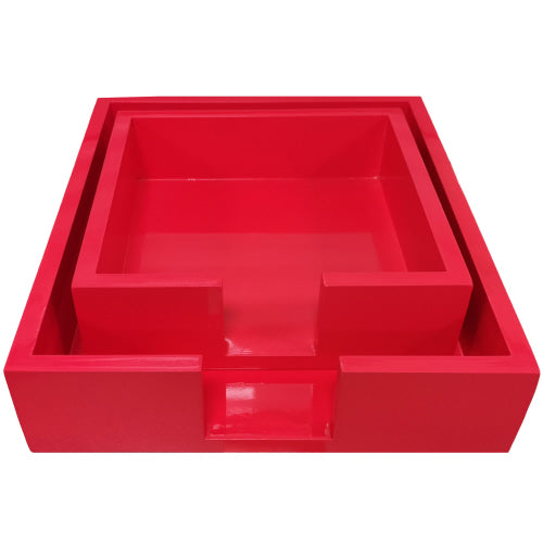 Small Lacquer Tray - Coral