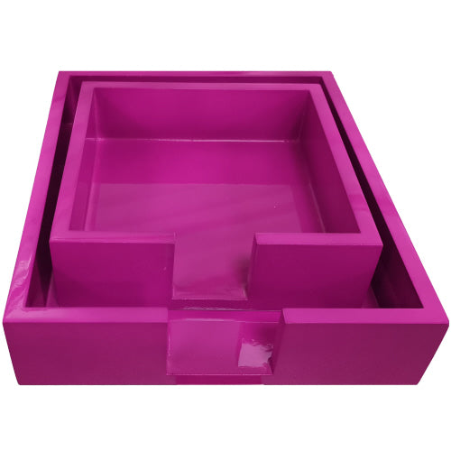 Small Lacquer Tray - Pink