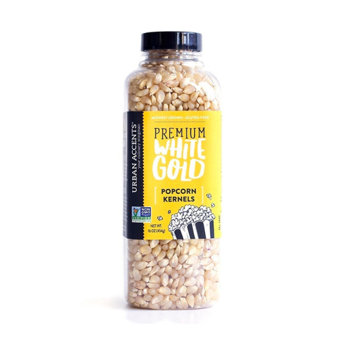 Premium White Gold Popcorn Kernels 16 oz Bottle