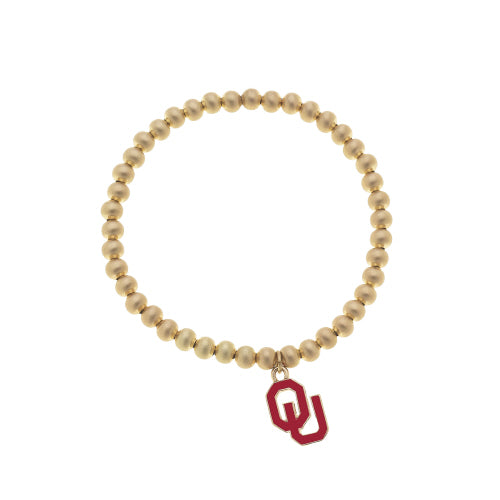 Oklahoma Sooners Ball Bead Stretch Bracelet