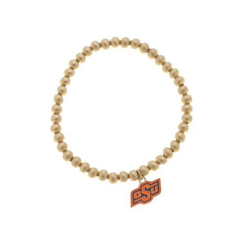 Oklahoma State Cowboys Ball Bead Stretch Bracelet