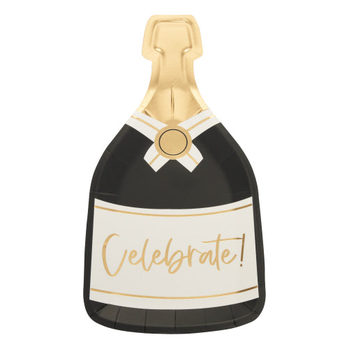 Champagne Bottle Salad Plate Celebrate Good Times/8pkg