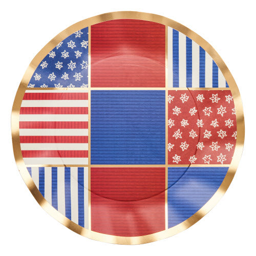Wavy Dinner Plate Americana | 8pkg