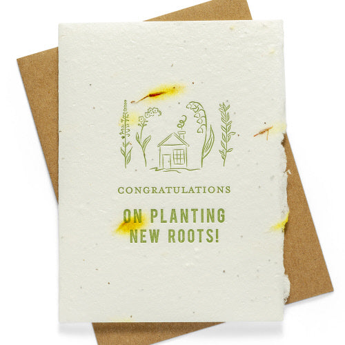 New Home Seed Paper Letterpress Card