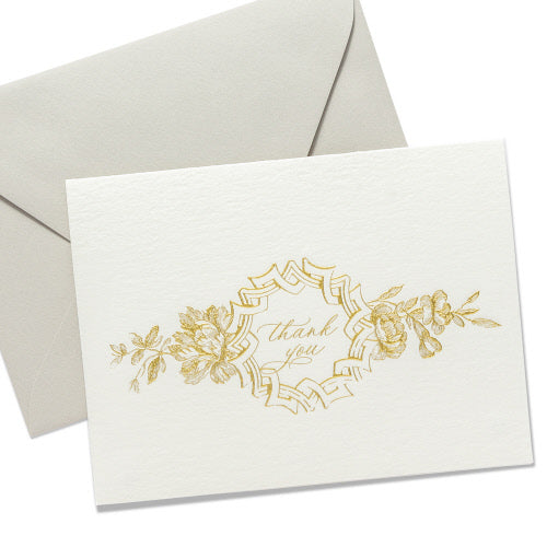 Engraved Boxed Notes - Thank You Flowers