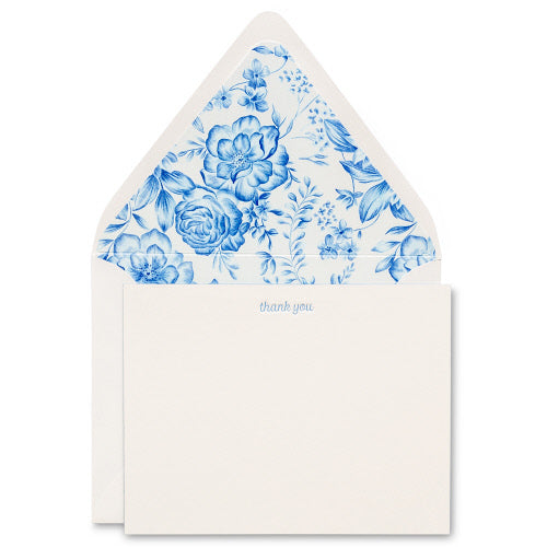 Letterpress Boxed Cards - Thank You Blue Flower