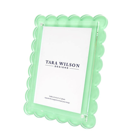 Picture Frame - Scalloped - Pastel Green